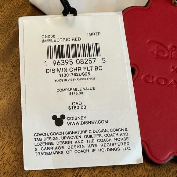 COACH X DISNEY Original Limited Edition Minnie Mouse Bag Charm Keychain - Picture 9 of 16